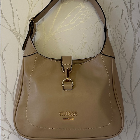 Guess Handbags - GUESS Beige Shoulder Bag